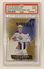 2015 SP Game-Used  Gold Spectrum Jersey Prime #197 Connor McDavid 60/99 rare