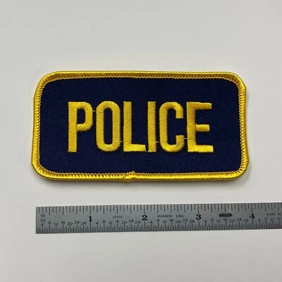 Parche bordado POLICÍA 4x2 - Azul con Amarillo - Pack de 50 - $1 por pieza Foto 1 de 3