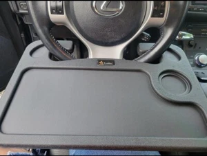 Car Steering Wheel Tray Desk Two Sided For Laptop Drink Food Work Table Holder - Picture 1 of 13