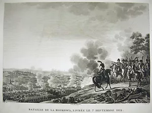 Schlacht Der Moskva Borodino Russland Michail Kutusow Napoleon Bonaparte 1815 - Bild 1 von 2