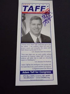 Adam Taff For Congress Signed Autographed Brochure Cover Guaranteed - Picture 1 of 2