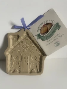 1996 Gingerbread Cottage Ceramic Mold 15th Anniversary Brown Bag Cookie Art - Picture 1 of 6