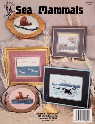 Cross Stitch Sea Mammals Holly Cherie Barbo vintage Patterns Orca Seals Otters - Image 1 of 2