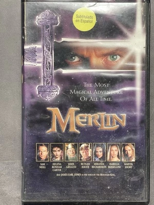 Merlin (VHS, 1998, Clam Shell) The Most Magical Adventure Of All Time - Image 1 of 2