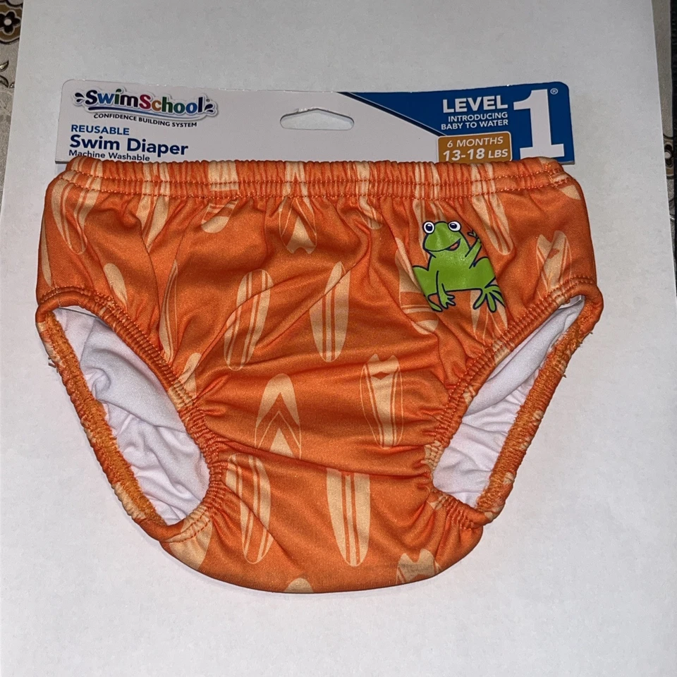 Juego de 2 pañales de natación reutilizables para escuela de natación nivel 1 6 meses Foto 1 de 2