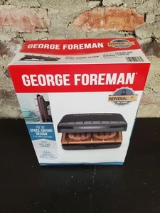George Foreman platzsparender antihaftbeschichteter kompakter schneller elektrischer Innengrill GRS040BZ - Bild 1 von 2