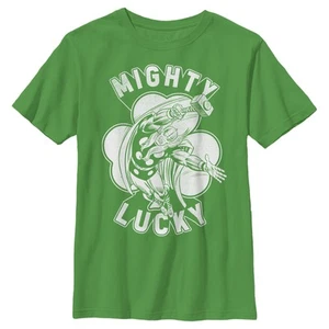 Boy's Marvel St. Patrick's Day Thor Mighty Lucky Clover T-Shirt - Picture 1 of 12