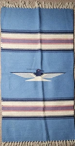 Ortega’s Weaving Shop Chimayo New Mexico 100% Wool Hand Woven 24" X 44" Rug - Picture 1 of 6