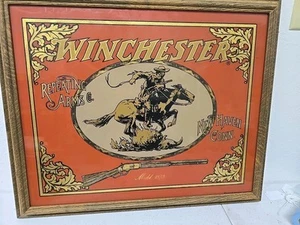 Vintage Winchester Werbung Spiegel Schild - Bild 1 von 9
