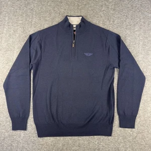 Peter Millar Sweater Mens Small Navy Merino Wool The Olympic Golf Club 1/4 Zip - Picture 1 of 9