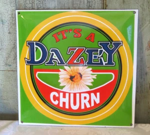 Letrero publicitario esmalte de mantequilla batido DAZEY 12"" X 12"" ¡EXCELENTE! - Imagen 1 de 5