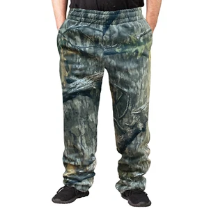 Men's Mossy Oak / Camo Open Bottom Cotton Blend Cozy Lounge Hunting Sweatpants - Picture 1 of 20