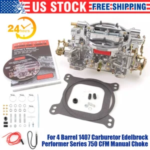 Edelbrock 1407 For Performer 4 Barrel Carburetor, 750 CFM, Manual Choke - Picture 1 of 23