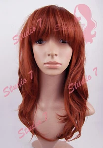 W165 Copper Red Shuolder Length Wig Skin Top studio7-uk - Picture 1 of 6