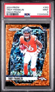 2024 Prizm Troy Franklin RC Disco Prizm #393 PSA 9 COME NUOVO Pop 4 solo 1 superiore - Foto 1 di 2