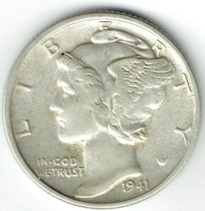 1941 P Mercury Silver (.900) Dime Includes Tracking Near Mint Conddtion - Picture 1 of 2
