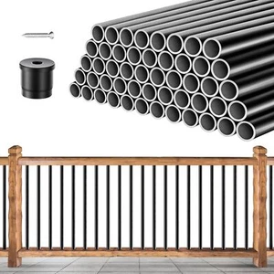 101 Pack 26" Deck Balusters Hollow Round Aluminum Balusters for Deck Railing - Picture 1 of 13