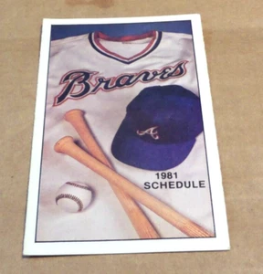 1981 ATLANTA BRAVES BASEBALL POCKET SCHEDULE GENERAL FINANCE CORP. - Picture 1 of 3