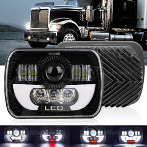 7x6 5x7" LED Headlight DRL Hi/Lo Beam For International Harvester 9400i 9200 SBA