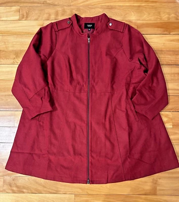 Precioso abrigo de lana de invierno acampanado rojo para mujer - de Torrid - Nuevo con etiquetas - $118 - Talla 6X Foto 1 de 4