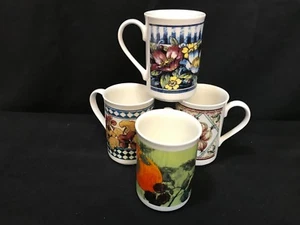 Set of 4 Designs ~ Berkshire Stoke on Trent England Coffee / Tea Mugs ~ 4" Tall - Picture 1 of 10