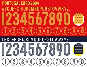 Name&Number Set For Portugal Euro Cup 2004 Home/Away National Football Soccer - Picture 1 of 1