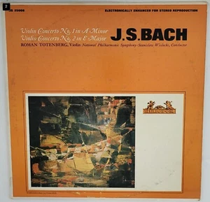 Vinyl LP J. S. Bach Violin Concerto no. 1 no. 2 Heliodor HS25008 33RPM Record - Picture 1 of 9