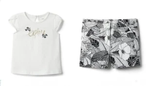 NWT Janie and Jack Explore Tee & Floral Shorts Size 12 2021 Set - Picture 1 of 9