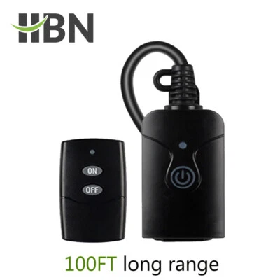 HBN Outdoor 3-Prong Outlet Weatherproof with 100ft Wireless Remote Control Kit - Image 1 of 4