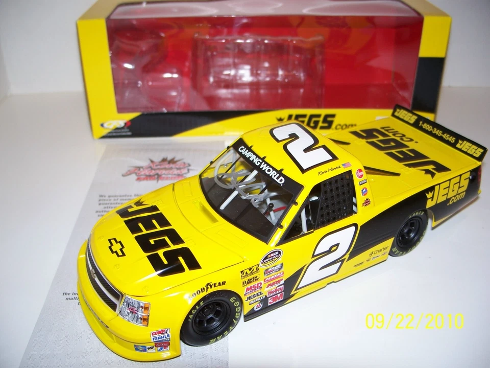#2  KEVIN HARVICK   "AUTOGRAPHED"  1/24  YELLOW JEGS  2010 CHEVY NASCAR TRUCK - Image 1 of 1