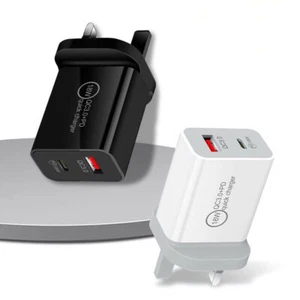 C XS MAX iPhone For Cable Plug 13 Samsung Charger 12 Fast PRO 18W+QC3 11 USB PD - Picture 1 of 17