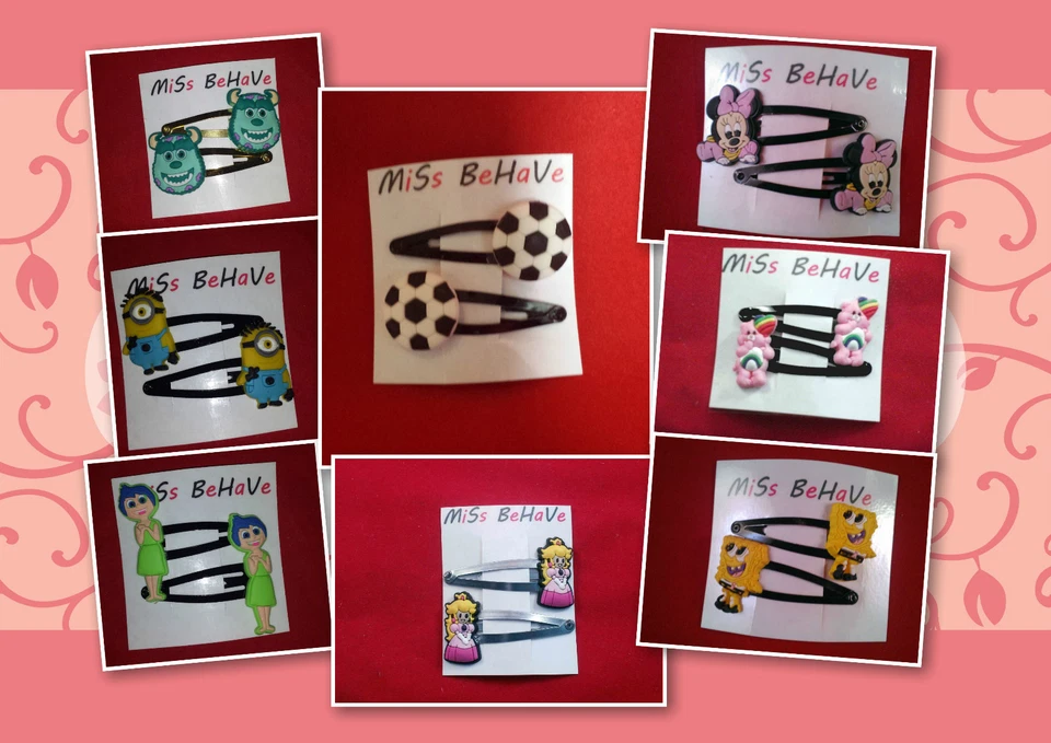 Character Hair Clips - Make a great gift or Christmas stocking filler  - Image 1 of 1