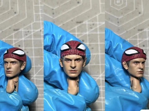 Painted 1/12 Spider Man Andrew Garfield Head Sculpt for 6" SHF Mafex ML Mez Mcf Cover