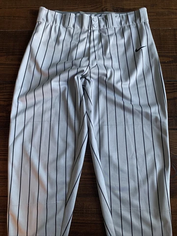 Nike Baseball Men's Pinstripe Gray Black Stripes Large Tapered 34×29 sample Cover