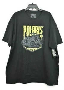 Polaris Men Spell Logo Short Sleeve Drop Shoulder Crew Neck Cotton T-Shirts 2XL - Picture 1 of 6