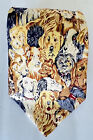 Giorgio Men's Tie Hand Made All Silk Pedigree Dog Faces Classic 4 in x 57 in