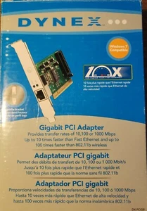 Dynex DX-PCIGB Gigabit PCI Desktop Adapter 1000 Mbps/1 Gbps and Wired - Picture 1 of 2