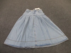 Pilcro Anthropologie Jean Skirt Women 2 Blue Denim Long Outdoors Loose Adult NEW - Picture 1 of 10