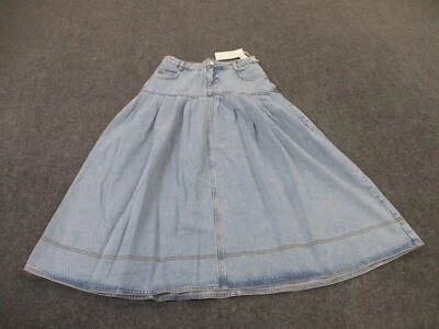 Pilcro Anthropologie Jean Skirt Women 2 Blue Denim Long Outdoors Loose Adult NEW - Image 1 of 4