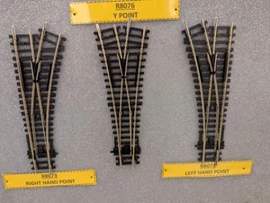 Hornby Track Points R8072 LH Point, R8073 RH Point & R8076 Y Point - OO gauge - Picture 1 of 11
