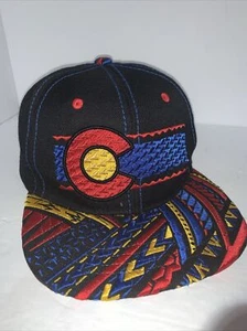 Zephyr Hat Colorado Multicolor 100% Cotton Embroidery Adjustable Baseball Cap - Picture 1 of 8