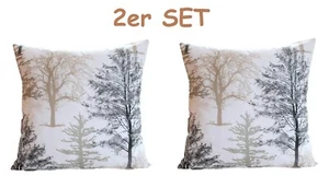 2er SET 30x30 oder 35x35 Kissenbezug Kissenhülle Hülle Dekokissen 100% Baumwolle - Bild 1 von 5