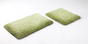 2-teiliges Badematten Set, Badteppich,  "Bahama"  60x90cm, hellgrün melliert - Bild 1 von 1