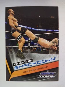 2019 Topps WWE 20 Years of SmackDown #SD-32 CESARO DEF. RANDY ORTON - Picture 1 of 2