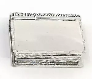Book Pill Box Antique Style 925 Sterling Silver English Hallmarks - Picture 1 of 12