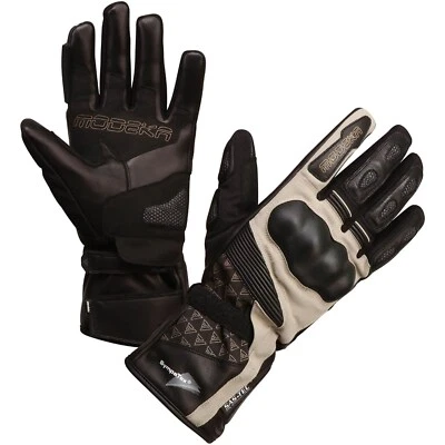 Modeka Panamericana Motorrad Handschuhe Gr. 9 wasserdicht schwarz-sand - Bild 1 von 3