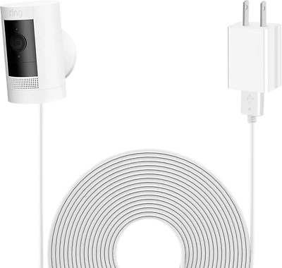 KAKAJUELO Camera Power Cord, Compatible with Ring Stick Up Cam 2nd/3rd Gen Battery/Plug in