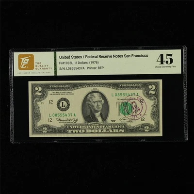 1976 FRN San Francisco 2 Dollars Fr#1935L - Image 1 of 4
