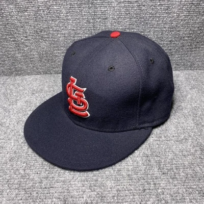 St. Louis Cardinals Hat Cap Fitted Mens 7 3/8 MLB Baseball 59FIFTY New Era Navy - Image 1 of 4