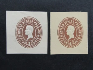 nystamps US Cut Square Stamp # U371 U372 Mint H         N21x4266 - Picture 1 of 2